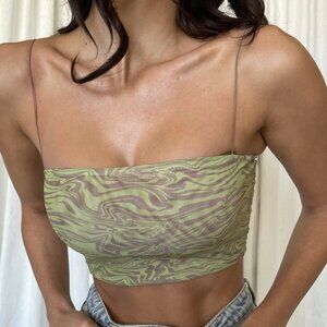 Meshki Yvonne Mesh Crop Top - XS - NWT